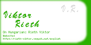 viktor rieth business card
